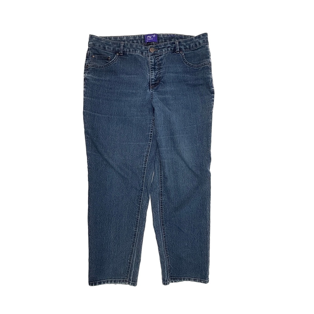 Just My Size Jeans Womens 16WP Dark Blue Straight Leg Stretch Denim 21852